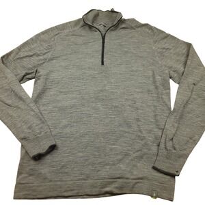 Smartwool Mens Gray Heathered‎ Wool Blend 1/4 Zip Pullover Sweater - ISSUES